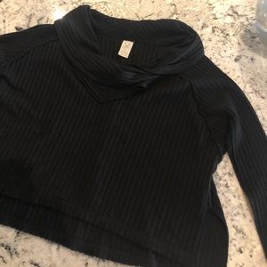 Womens black xs Free People thermal top